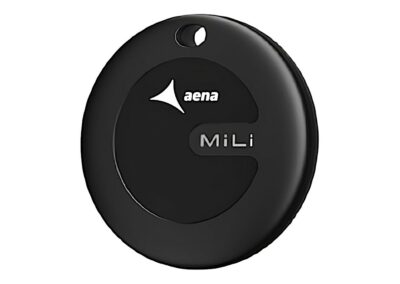Rastreador MiTag DUO personalizado con el logo de Aena